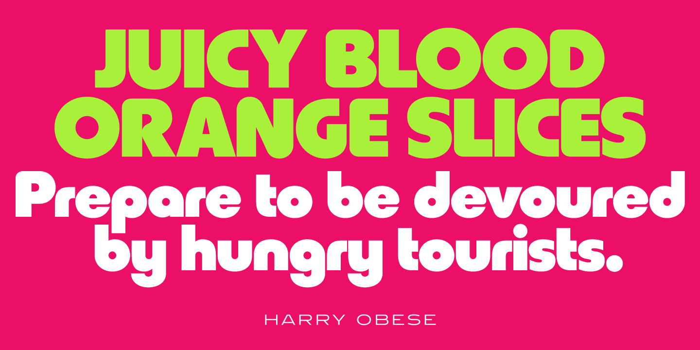 Harry Pro Obese Font preview